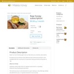 20% off First Month of Raw Honey Subscription, $9/Kg before Discount + Shipping @ Malieta Honey