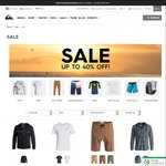 Up to 40% off at Quiksilver and Roxy