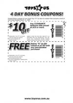 Toys 'R' Us Coupons - $10 off Clearance Software