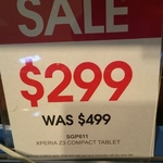 Sony Xperia Z3 Tablet Compact $299 at Chatswood NSW Westfield Sony