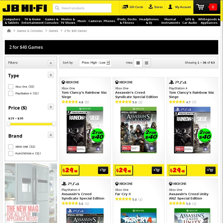 2 For 40 Selected Xbox One Ps4 Games Jb Hi Fi Ozbargain