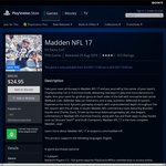 [PS4/PS3] Madden NFL 17 - All Editions - $24.95 (Up to 75% off) @ PSN Store