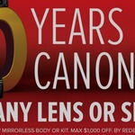 30 Years of EOS Canon - 30% Cashback on Any Lens or Speedlites When a DSLR or Mirrorless Body Is Purchased
