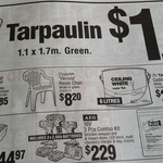 Tarpaulin 1.1x 1.7m $1 @ Bunnings (Normally $2.99)