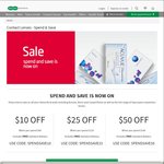 Specsavers Spend and Save - $50 off with Min $149 Spend on Contact Lenses + Free Standard Delivery