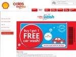 Coles Express: Buy 1 Get 1 Free Car Wash!‏