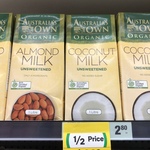 Australia’s Own Organic Almond Milk & Coconut Milk 1L - Half Price - $1.40 @ Woolworths