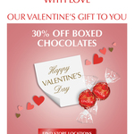 Lindt - Take 30% off all Boxed Chocolates @ Lindt Chocolate Cafe's and Shops