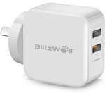 BlitzWolf BW-S6 QC 3.0+2.4A 30W Dual USB Charger AU Adapter $10.99 USD /~ $14.35 AUD Delivered @ Banggood