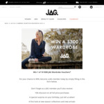 Win 1 of 10 $300 Gift Vouchers from JAG