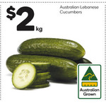 [VIC] Lebanese Cucumbers $2/kg @ Woolworths
