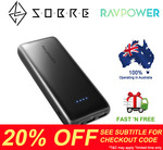 20% off Storewide - RAVPower 22000mAh 3 USB Port Power Bank $60.76 Delivered @ SOBRE eBay Store