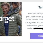 $10 off a $50 Min Spend via Shipster Unique Coupon @ Target