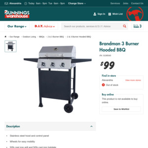 Bbq 2025 bunnings warehouse