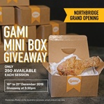 [WA] Free Fried Chicken Mini Box Today,  Friday & Saturday (19/12- 21/12) from 5:30pm @ Gami Chicken (Northbridge)