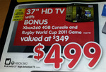 Dick Smith 37" HD LCD + 4GB Xbox 360 with Rugby World Cup 2011 Game - $499 (31/08/11-12/09/11)
