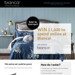 Win $1,000 Worth of Bedding Products from Bianca