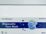 TINAWELLS 50pcs Face Mask, 3 Layers Breathable Earlooped Disposable Mask $23.99 + Delivery (Free Shipping over $50) @ Tinawells