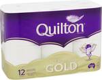 Quilton Gold 4 Ply Toilet Tissue 12 Pk for $5.50 @ Woolworths