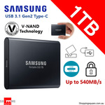Samsung 1TB T5 Portable SSD $138.72 Delivered @ ShoppingSquare