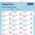 Virgin Australia Happy Hour: One Way Full Service Flights from $59 eg MEL <> ADL, Bris <> SYD $99 @ Virgin Australia