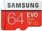 Samsung EVO Plus 64GB Micro SD Card $12 + Delivery ($0 with Prime/ $39 Spend) @ Amazon AU