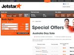 Jetstar Australia Day Sale: MEL-MCY $85, SYD-CNS $89, ADL-BNE $79, PER-CNS $139 + Many More!