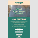 Win a $1,500 VISA Gift Card & Wrangler/The North Face Gear from Wrangler