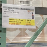 [VIC] Jack Daniel's Tennessee Whiskey 1.75l $89.98 in-Store @ Costco Ringwood (Membership Required)