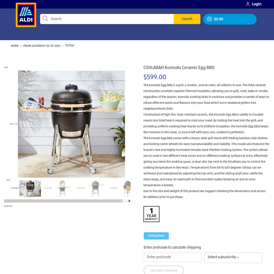 Aldi egg cheap bbq