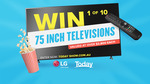 Win 1 of 10 LG Nano75 75" 4K Ultra HD Smart TV's Worth $2,879 from Nine Entertainment