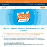 0.75% Cashback (Capped at $5,000) on New Home Loans @ bcu