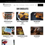 Handcrafted Chocolates: 10% off First Order + $15 Express Post ($0 VIC C&C/ $150 Order) @ Medita Chocolates