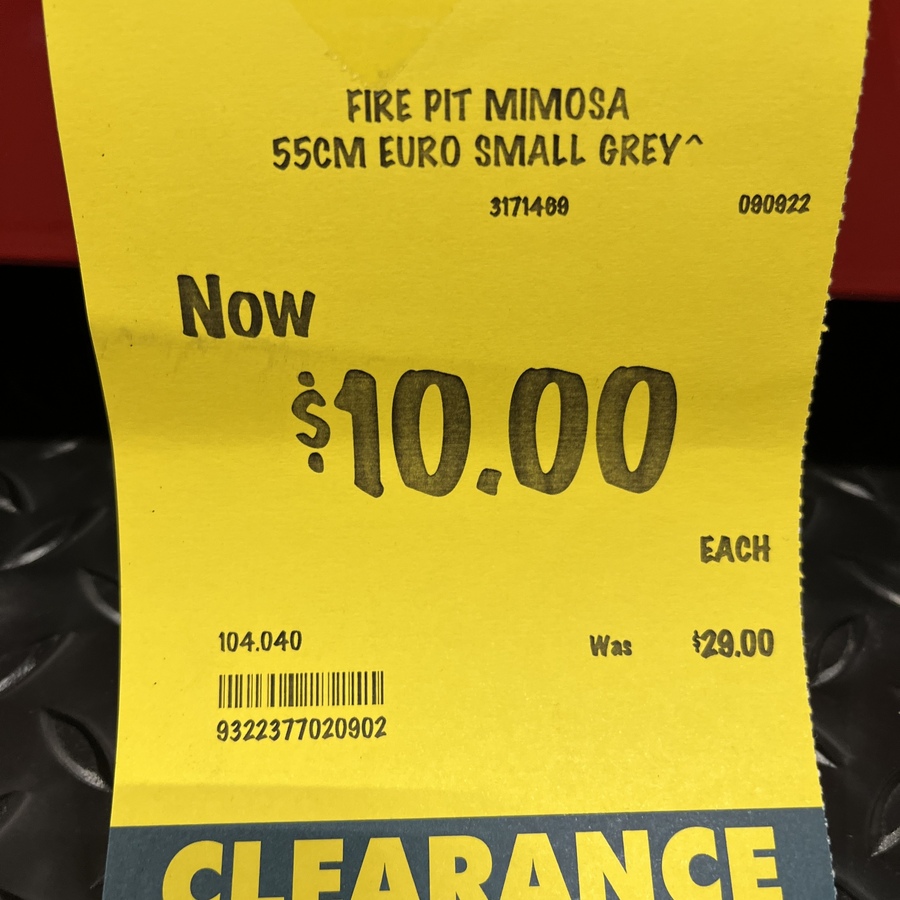 bunnings mimosa fire pit