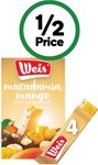½ Price Weis Bars Pk 4-8 $4.25, Ben & Jerry’s Ice Cream Tub $6.50, Vodafone $250 SIM Card (150GB, 365 Days) $125 @ Woolworths