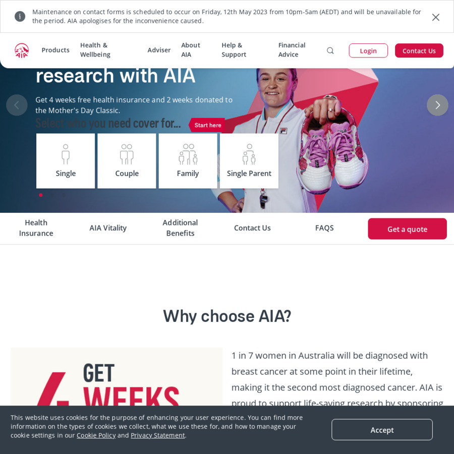 4 Weeks Premium Refund on Hospital & Extras Health Cover (Hold Cover