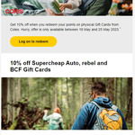 10% off When You Redeem CommBank Awards Points on Gift Cards (Including Coles Gift Card) @ Commonwealth Bank