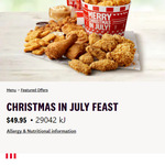 [NSW] 10 Original Recipe, 10 Wicked Wings, 10 Nuggets, 1 Maxi Popcorn, 4 Large Sides, 2 Sauces $49.95 @ KFC George St Sydney