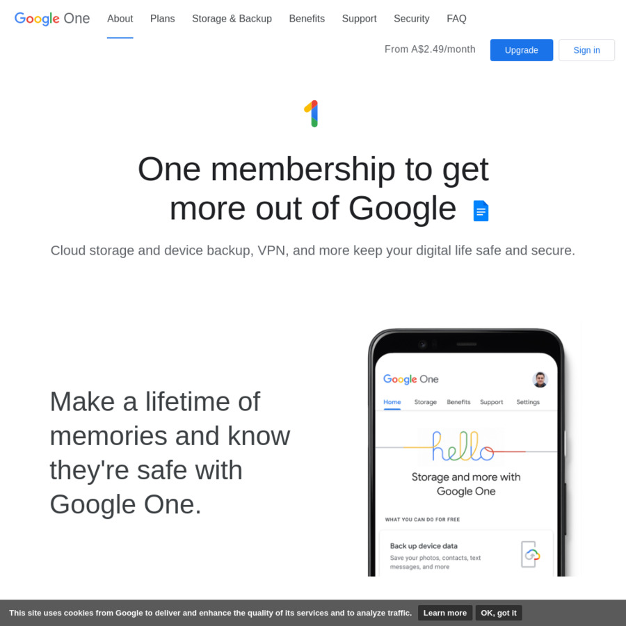 Google One - Cloud Storage, Automatic Phone Backup, VPN and more