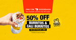 50% off a Single Burrito Order (Delivery & Service Fees Apply) / Pick up @ Guzman Y Gomez via DoorDash (New DoorDash Customers)