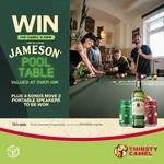 Win a Jameson Pool Table Worth $9135 from Thirsty Camel and Pernod Ricard [excl. WA]