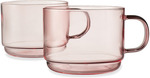 Anko Pink Glass Mugs 2 Pack $2 + $9 Delivery ($0 C&C/ In-Store/ $60 Order) @ Target