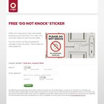 Free ‘Do Not Knock’ Sticker From Origin Energy