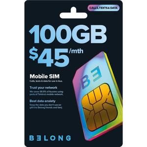 Belong Mobile Starter Kits: $45 100GB for $20 + $5.99 Delivery ($0 C&C/ in-Store) @ JB Hi-Fi