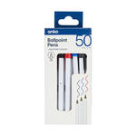 50-Pack Ballpoint Pens Assorted Colours $2.50 + Delivery ($0 C&C/ in-Store/ OnePass/ $65 Order) @ Kmart