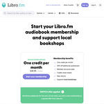 Get 3 Credits (for 3 Audiobooks) for The First Month with a New Membership $18.99/Month (Ongoing 1 Credit Per Month) @ Libro.fm