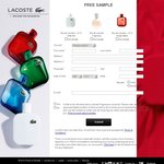 Free Sample of 3 Lacoste Fragrances