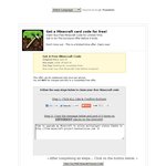 I Just Got a Free Minecraft Code from Http: //Free-Minecraft-Project.hackservices.com