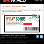 EB Games - 50% Extra Game Trade-in Value for your Birthday (Level 3 members)