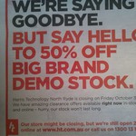 Harris Technology North Ryde NSW Closing Down 50% Off Big Brand Demo Stock